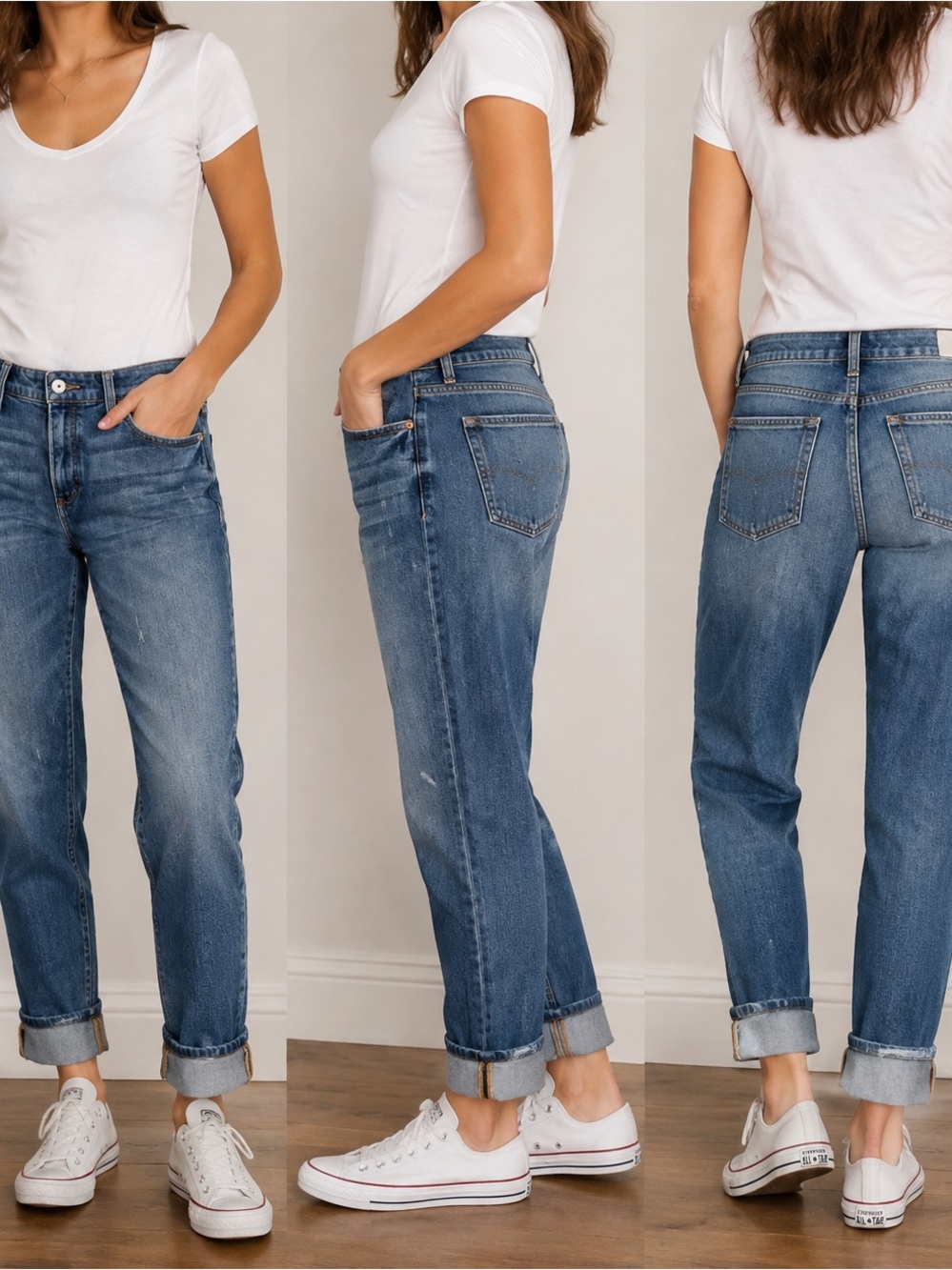 Pilcro by Anthropologie Women’s 29 Boyfriend Cropped Jeans Medium Wash Denim